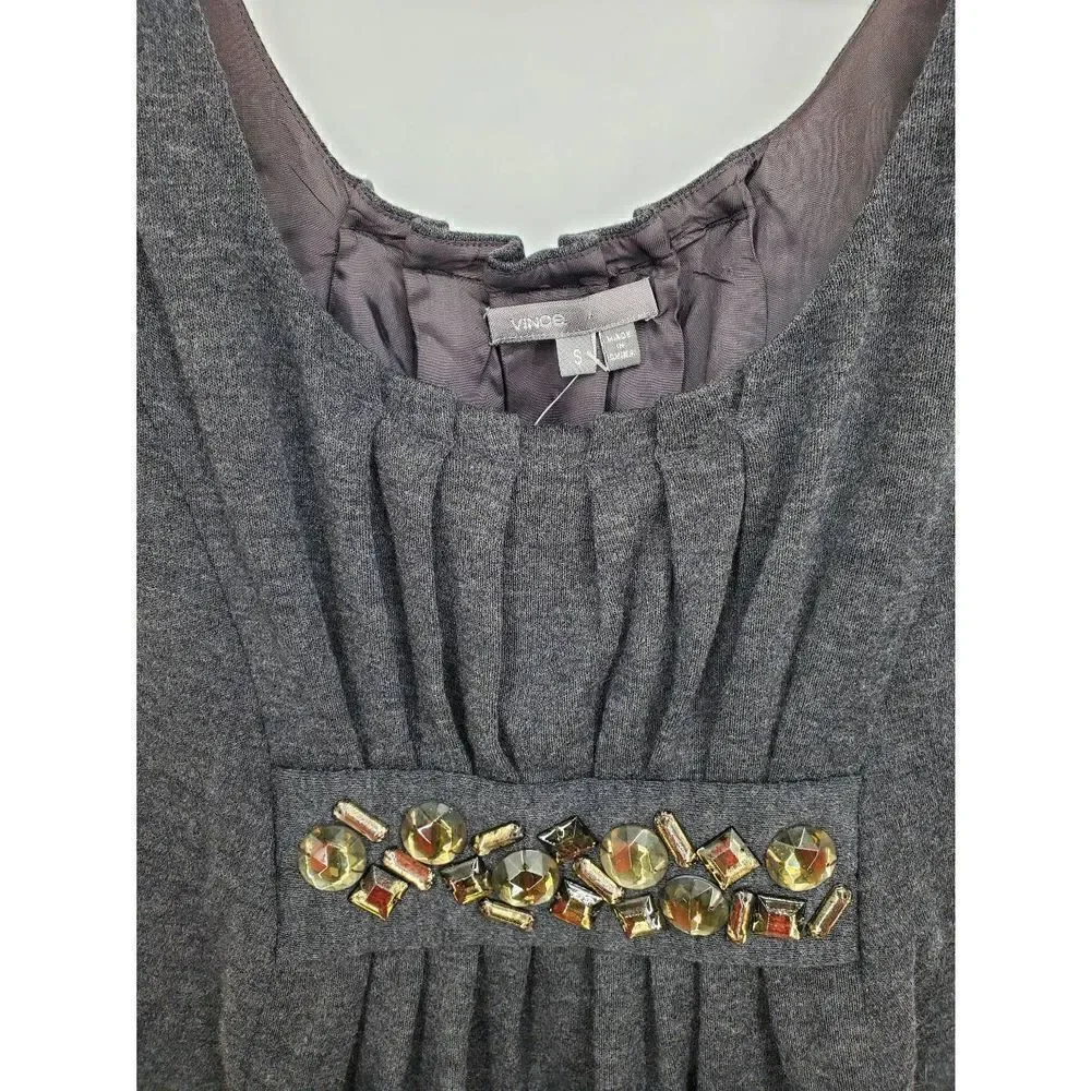 NWT Vince Women's Grey 100% Wool Dress Size Small‎